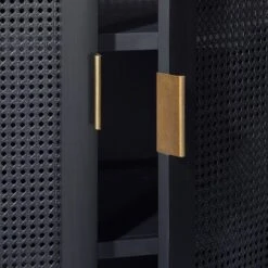 66" East Bluff Woven Cabinet Black - Threshold™ Designed With Studio McGee -Furniture Store GUEST c257520a eec7 407a b715 3ee6acc782cd