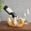 True Cute Corgi Polyresin Wine Bottle Holder Set Of 1, Yellow, Holds 1 Standard Wine Bottle, Novelty Wine Bottle Centerpiece