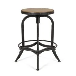2pc Farmdale Industrial Firwood Adjustable Height Swivel Counter Height Barstools Antique Natural/Pewter - Christopher Knight Home -Furniture Store GUEST cc6898ca 0bf1 498a 9b18 74f4d0ebc51f