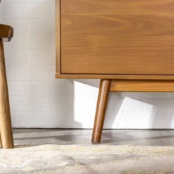 Solid Wood Mid-Century Modern TV Stand For TVs Up To 65" - Saracina Home -Furniture Store GUEST cda6b074 d568 4d66 b464 601370e6db11