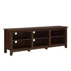 Transitional 6 Cubby Wood Open Storage Wood TV Stand For TVs Up To 80"- Saracina Home -Furniture Store GUEST d09d53fd 86be 4590 8f8d 330fc60b11ce