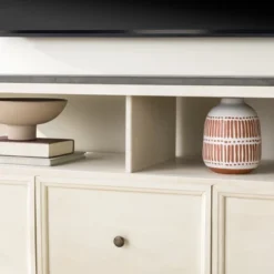 Farmhouse 3 Drawer Wood TV Stand For TVs Up To 65" - Saracina Home -Furniture Store GUEST d2a8912d 02cb 44ea b702 70dc6cc40fcc