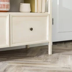 Farmhouse 3 Drawer Wood TV Stand For TVs Up To 65" - Saracina Home -Furniture Store GUEST d77774f4 3e5a 4a67 9f72 0016110a90cd