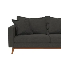 Maryan Pillowback Wood Stretcher Sofa Gray Linen - Room & Joy -Furniture Store GUEST da265011 62e5 4fb0 855f b56065792a88