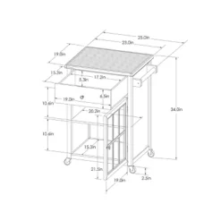 Windham Wood Top Kitchen Cart - Black - Threshold™ -Furniture Store GUEST dea9d574 4d43 47af 9b54 441db16c8996