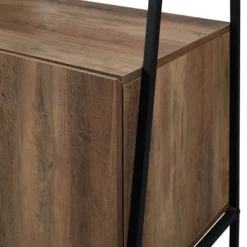 72" Open Shelf And Closed Storage Cabinet Ladder Bookcase - Saracina Home -Furniture Store GUEST ded49d99 27c1 4ea8 a1ba cd985adc4624