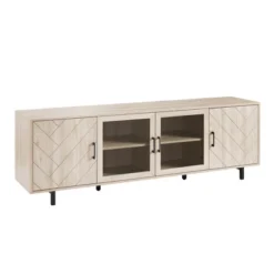 Vik Modern Boho 4 Door Herringbone TV Stand For TVs Up To 80" - Saracina Home -Furniture Store GUEST ed5d16ce 4150 442b 90cb a64eda002eff