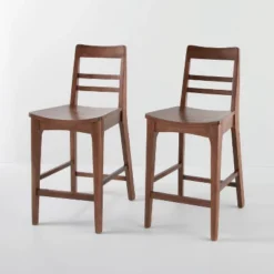 2pk Wood Ladder Back Counter Stool - Hearth & Hand™ With Magnolia -Furniture Store GUEST ee6c4703 9f16 41d1 a9aa 86444f5abf5f