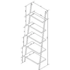 72" Loring 5 Shelf Leaning Bookshelf - Threshold™ -Furniture Store GUEST f0a703db 6249 4024 8139 6e1bf2368058