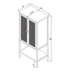 66" East Bluff Woven Cabinet Black - Threshold™ Designed With Studio McGee -Furniture Store GUEST f0f96919 4336 4aac bf37 3083b43583f1