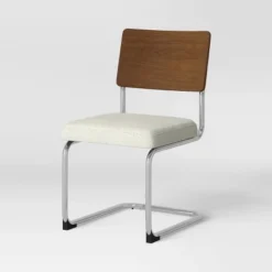 2pk Cecilton Chrome Cantilever Dining Chairs Cream Boucle - Threshold™ -Furniture Store GUEST f467ac82 933d 40fb b02c 63edbb24066f