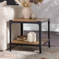 Set Of 2 Benny Urban Industrial Angle Iron Side Tables - Saracina Home -Furniture Store GUEST fb2a554d 6054 4753 b5b4 44f760fd07d6