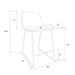 Bowden Faux Leather Counter Height Barstool - Threshold™ -Furniture Store GUEST fc17995b 497f 4a5a 958c c9c8bb9e68cc