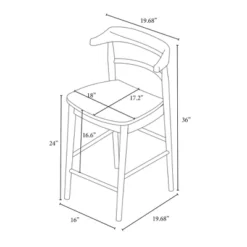 Kaysville Curved Back Wood Counter Height Barstool - Threshold™ Designed With Studio McGee -Furniture Store GUEST fd10f3f7 c840 492c 99c3 22fe1ea36f2d