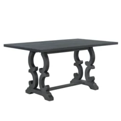 6 PCS Retro Dining Set With Unique-designed Table And Upholstered Chair-ModernLuxe -Furniture Store GUEST fe9eaee8 b05d 44ca b5ff b3dd9c5c3608